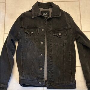 Zara Men's Black Denim Jacket size small
